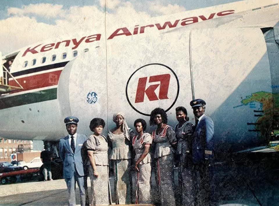 Kenya Airways has come from far. Check out the crew attire