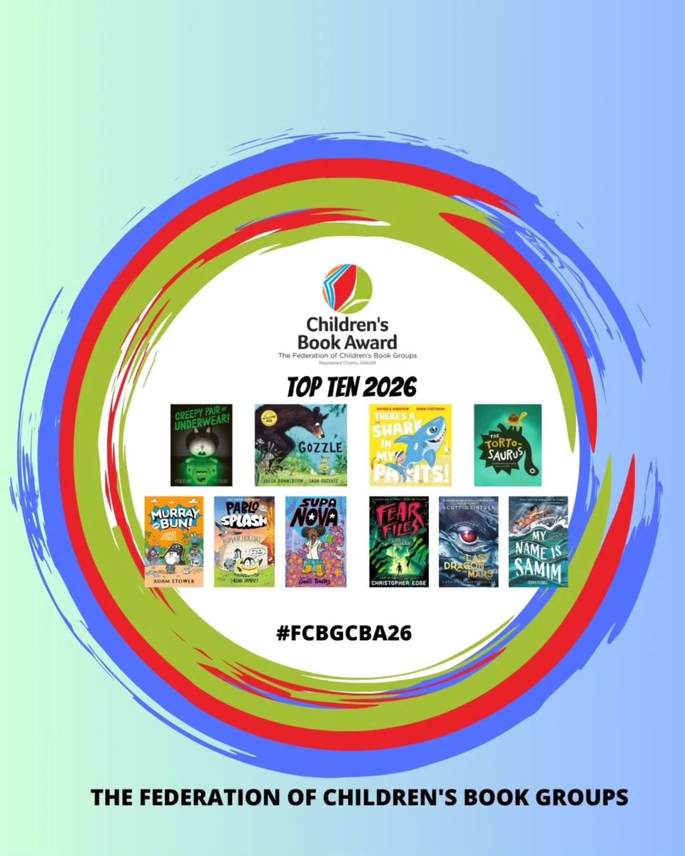 LiteracyHive's tweet photo. 🥳 Congratulations to all the authors &amp; illustrators shortlisted for this year's Children's Book Award. #FCBGCBA26

The only national children's book prize voted for entirely by children, your pupils can help choose the winners.
Find out more: 👉 https://t.co/yGvGXDs3Qj https://t.co/UpnnA2dx56