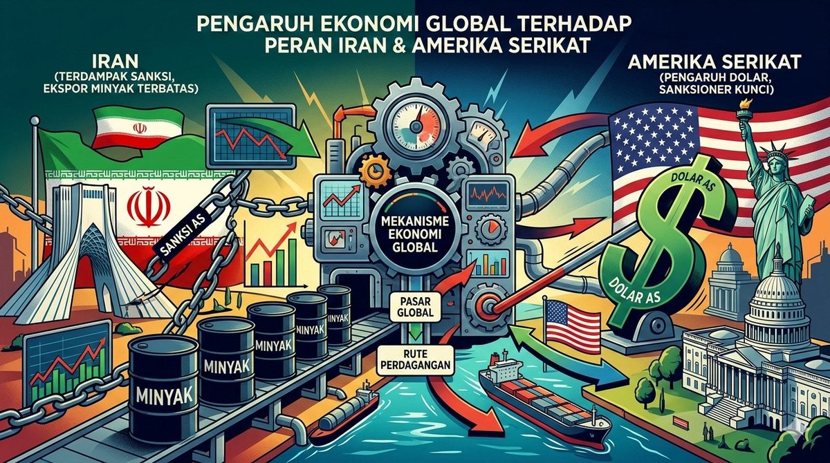 phiyu286281's tweet photo. Pengaruh Ekonomi global terhadap Peran IRAN &amp; AMERIKA SERIKAT
#Ekonomi
#global
#Iran 
#amerikaserikat
#Israel 
#Minyakdunia 
#Dolar https://t.co/ei7EObMFk7