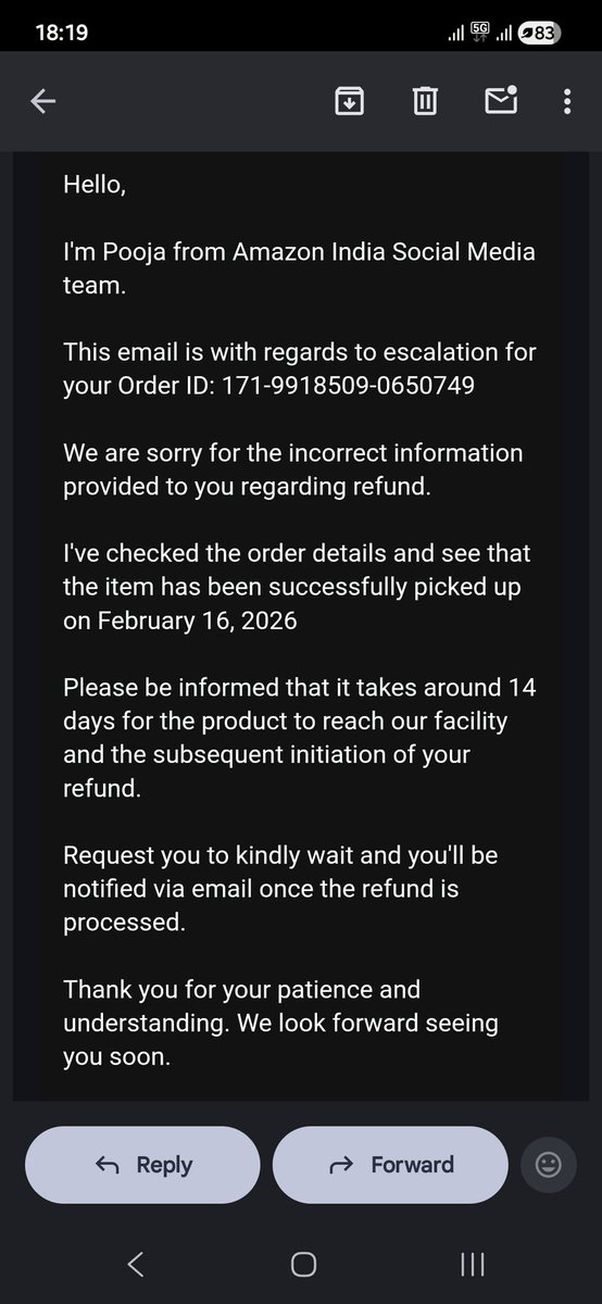 swarooprem's tweet photo. @AmazonHelp @amazonIN @amazon @awscloud @CimGOI @jagograhakjago @DoC_GoI @PMOIndia @rashtrapatibhvn @PTI_News @republic @TelanganaPolice @the_hindu @ndtv @aajtak @DgpKarnataka @CMofKarnataka @karnatakanews9 @BBCWorld @CNNnews18 @USATODAY How many times you speak lie Mr. Sravan? You see the statements told by your people with your eyes. From February 16th, 14 days means you calculate. Your people told subsequent initiation of refund. Why why why?? Why you people downgraded to this much worst garbage level https://t.co/THGoxijRWa