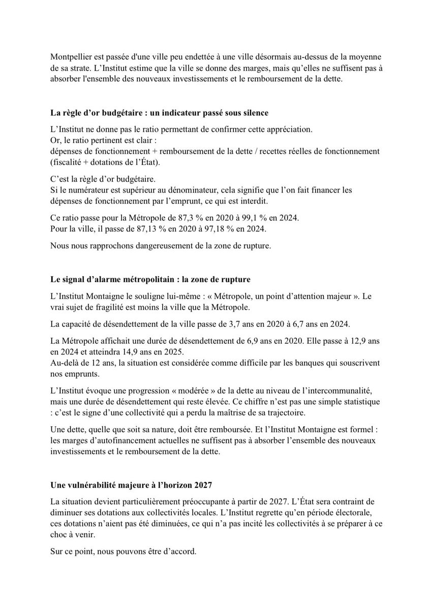 EmadHind's tweet image. Rien n’arrête une idée dont le temps est venu… peut être le moyen de la financer ? La métropole #3M est surveillée et ce qui est donné d’une main sera repris de l’autre.. 14.9ans de durée de désendettement en 25! Gouverner c’est choisir …pas hypothéquer l’avenir!