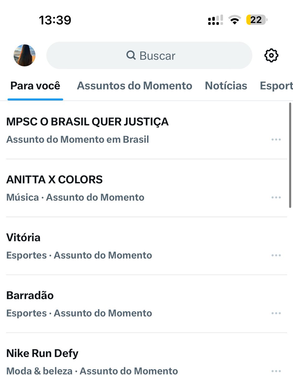 já somos o assunto mais falado, pra
cimaaa

MPSC O BRASIL QUER JUSTIÇA