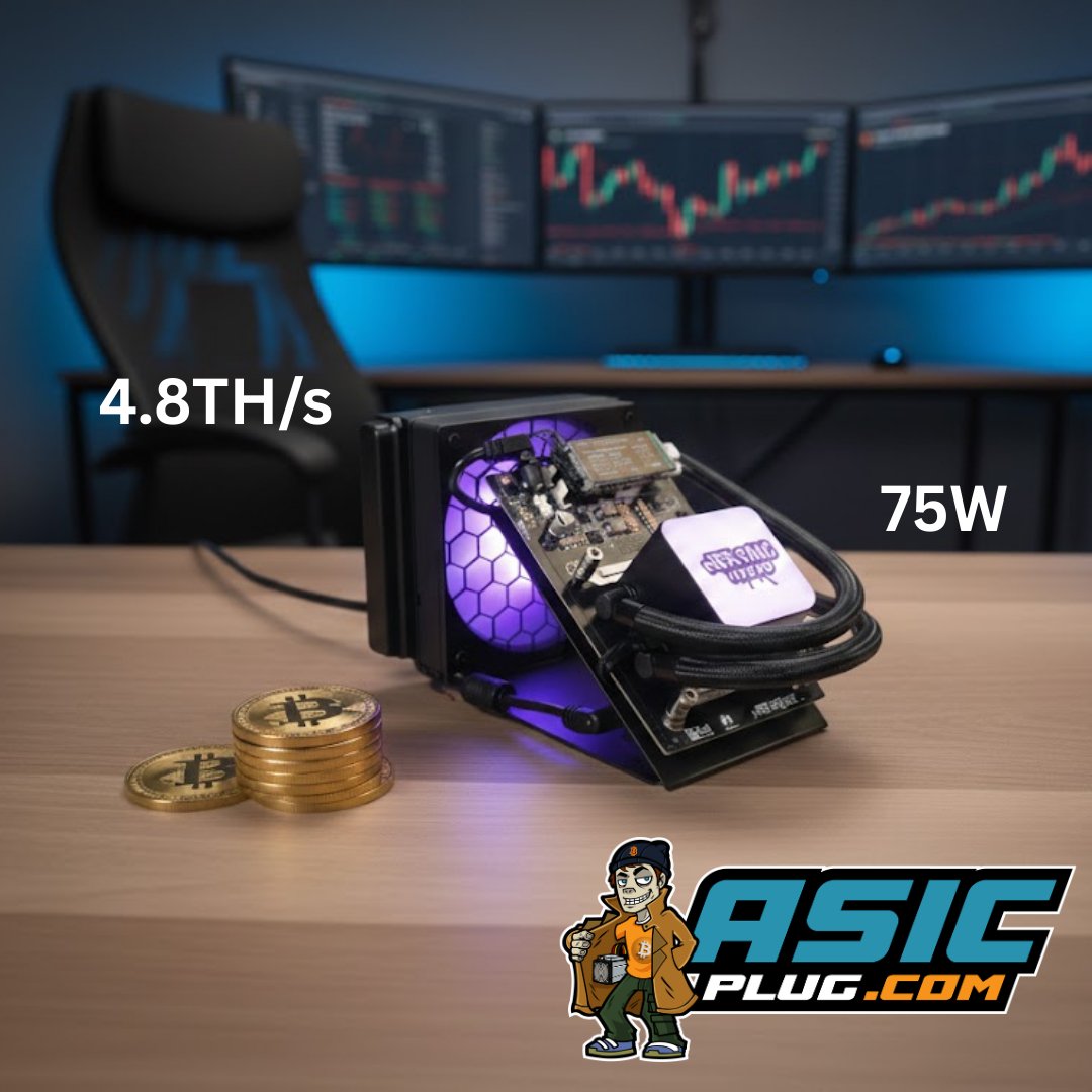 asicplug_'s tweet photo. NerdQaxe++ Hydro 4.8T – USA STOCK!

Upgrade your solo mining with the ultimate desk-ready beast from NerdMiner.

📷 4.8 TH/s Hashrate (SHA-256)
📷 Liquid Cooled for silent, peak efficiency
📷 Low Power: Only 75W

Grab here: https://t.co/vj9u5cZISz
#NerdMiner #Bitcoin #SoloMining https://t.co/CuzjzbH6M3