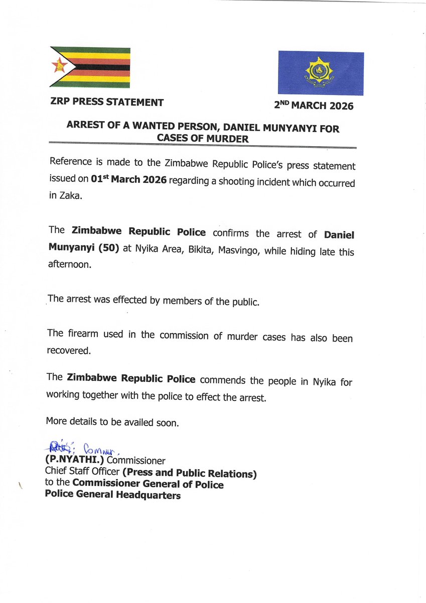 Zimbabwe Republic Police tweet media