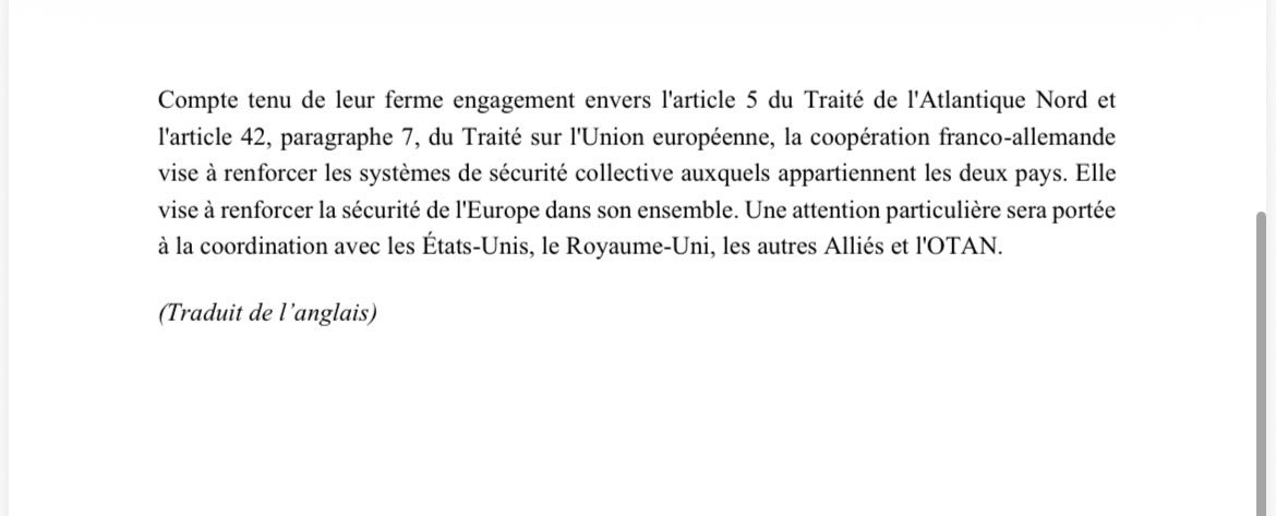 Très importante déclaration conjointe franco-allemande 👇