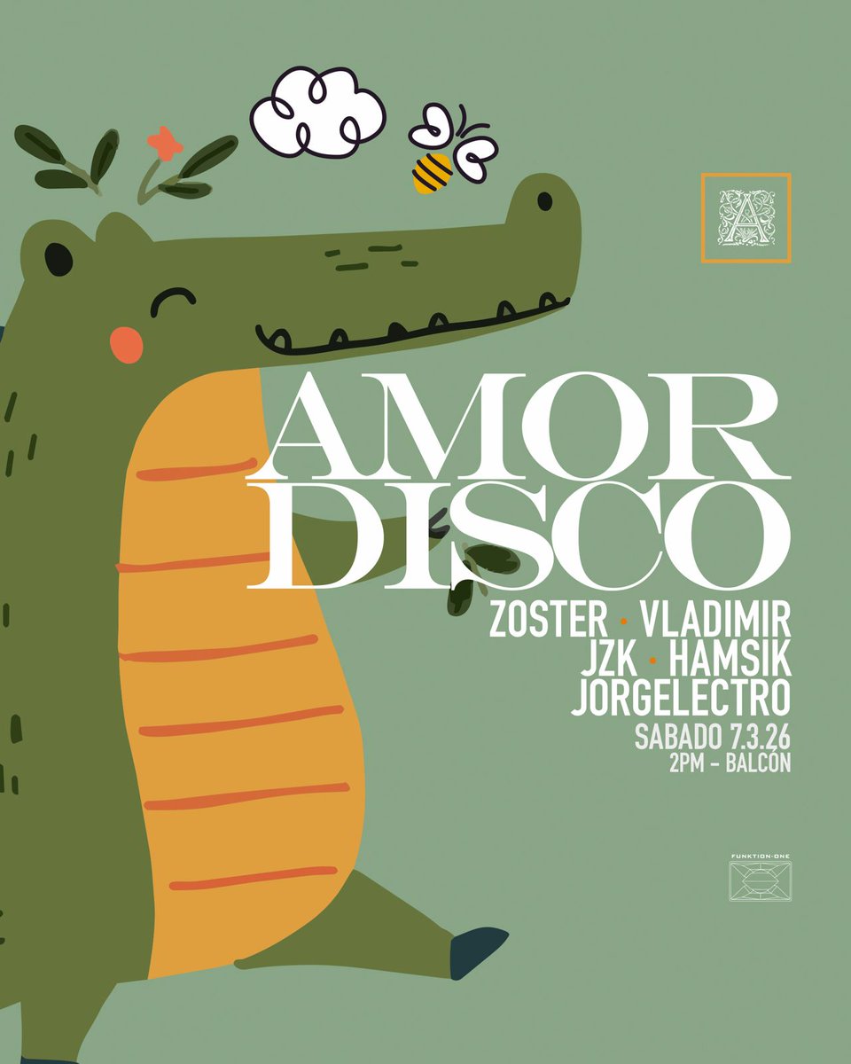 ¡Este sábado vuelve AmorDisco!
2:00 pm balcón de Antik
No Cover