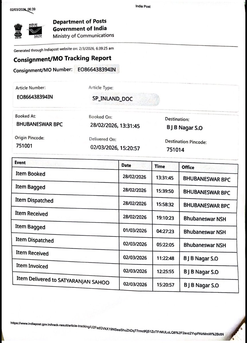 BjemSchool's tweet photo. @CMO_Odisha WPC 24407/25 order of the Odisha High Court:
Meeting on 25 Feb, letter dated 25 Feb, Speed Post on 28 Feb, received on 2 March. 
Is this not contempt of court?Shocking state of the Education Department.
Immediate suspension of the concerned Joint Director is demanded. https://t.co/lCgwtzn2xy