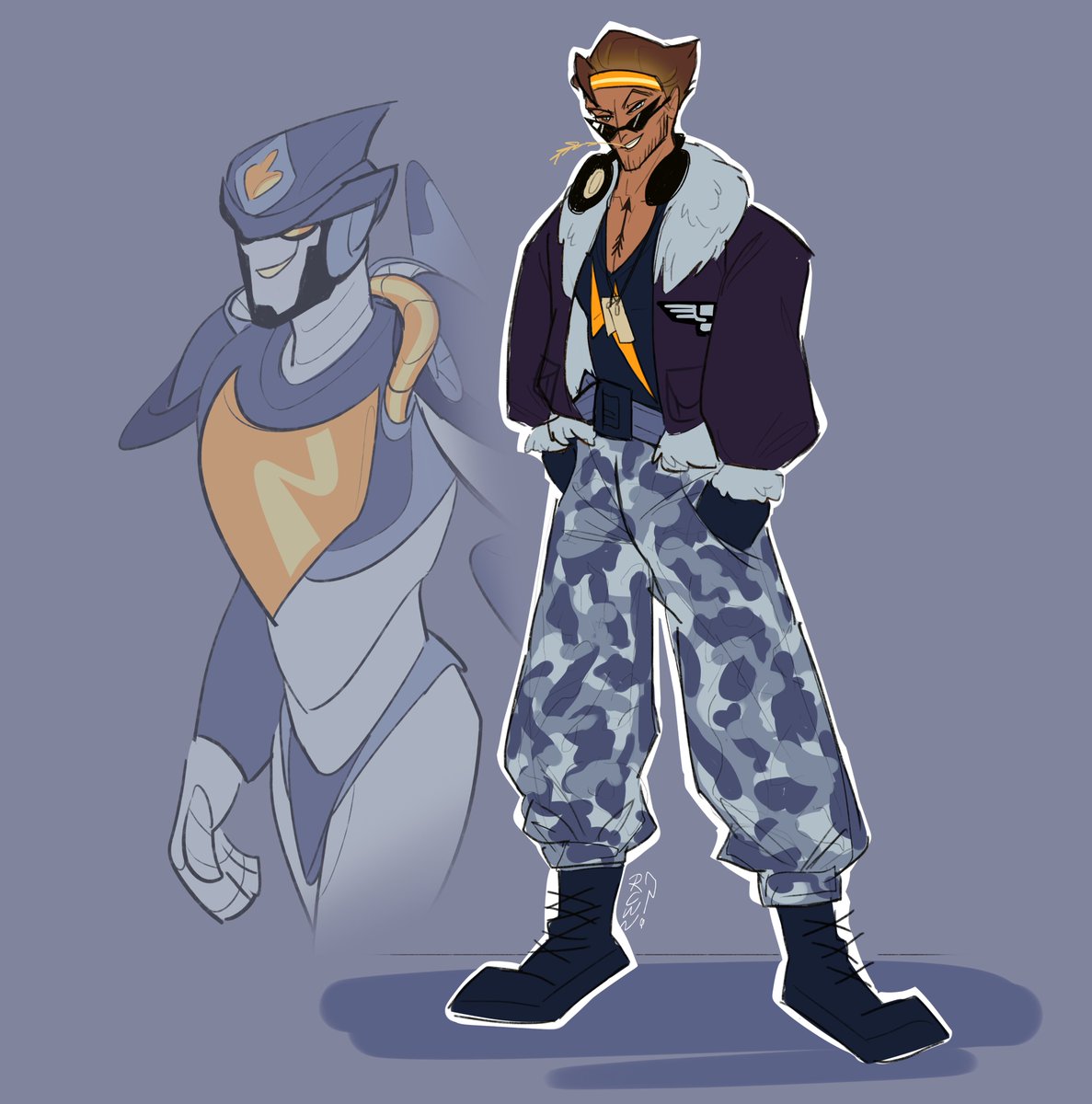 AU where Vector gets an actual human disguise because they have real information about how humans looked like in the past

#brawlhalla #BrawlhallaArt
