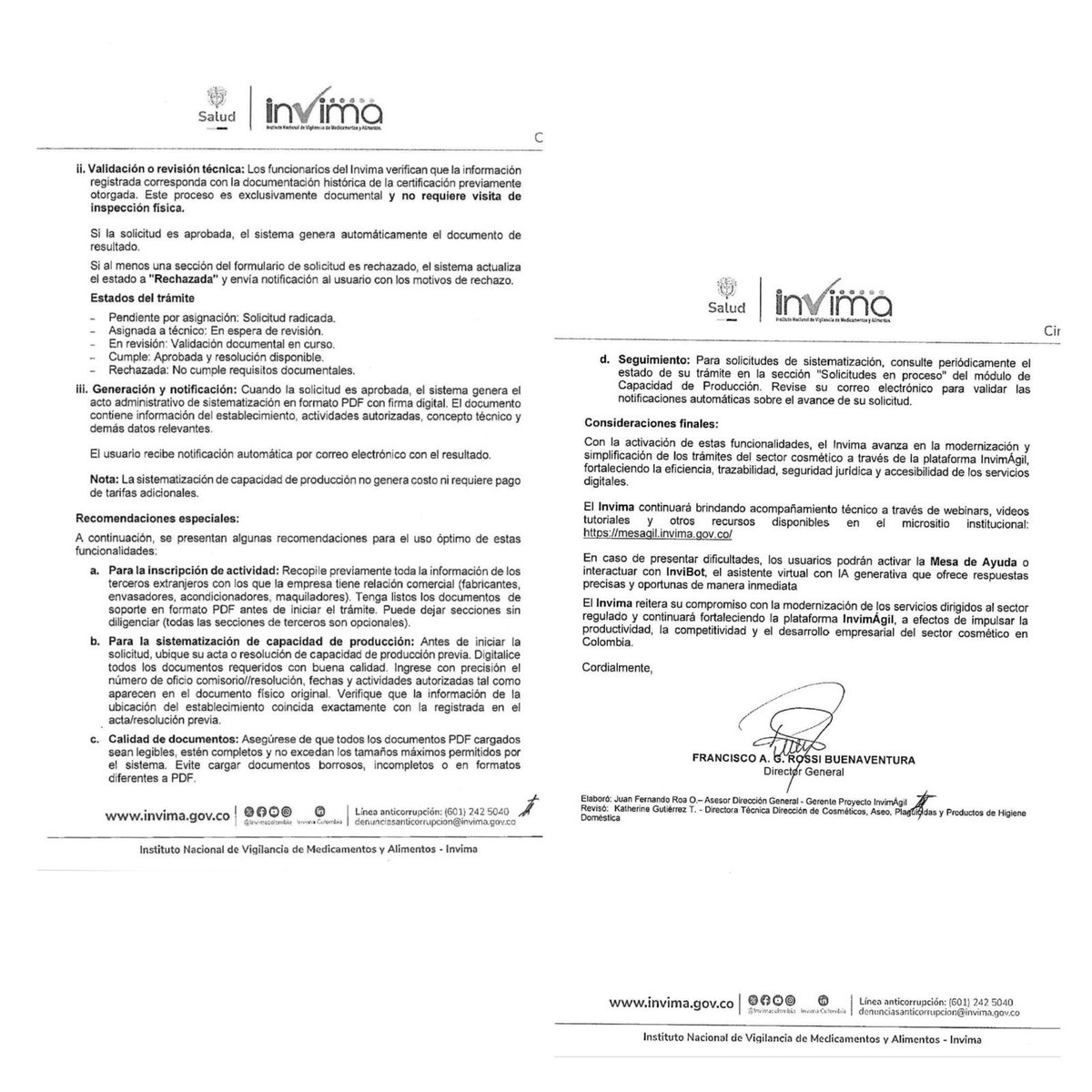 🚀 #InvimÁgil continúa modernizando la gestión sanitaria del sector cosmético en Colombia.

Se habilitan nuevas funcionalidades digitales que fortalecen la implementación de futuros trámites de Notificaciones Sanitarias Obligatorias (NSO):

🔹 Inscripción de actividad con