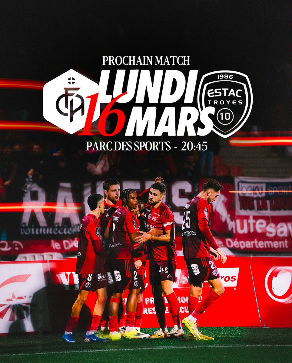 Au Parc des Sports face à l'ESTAC 🏠

Plus que quelques jours pour profiter des tarifs Early !

📅 Lundi 16 mars – 20h45
🎟️ bit.ly/3MEFW3V