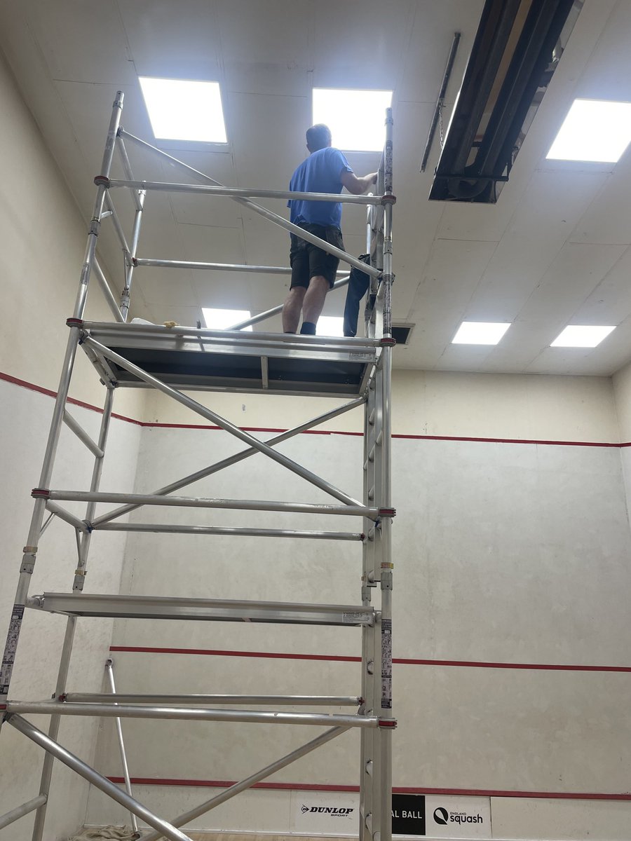 Today we were updating the lighting ⁦<a href="/MontonSports/">Monton Sports Club</a>⁩ Squash Courts with Vtac LED, providing increased lighting levels and reduced running costs, if you would like to upgrade your lighting be it Industrial, Commercial or Domestic we would be happy to help.