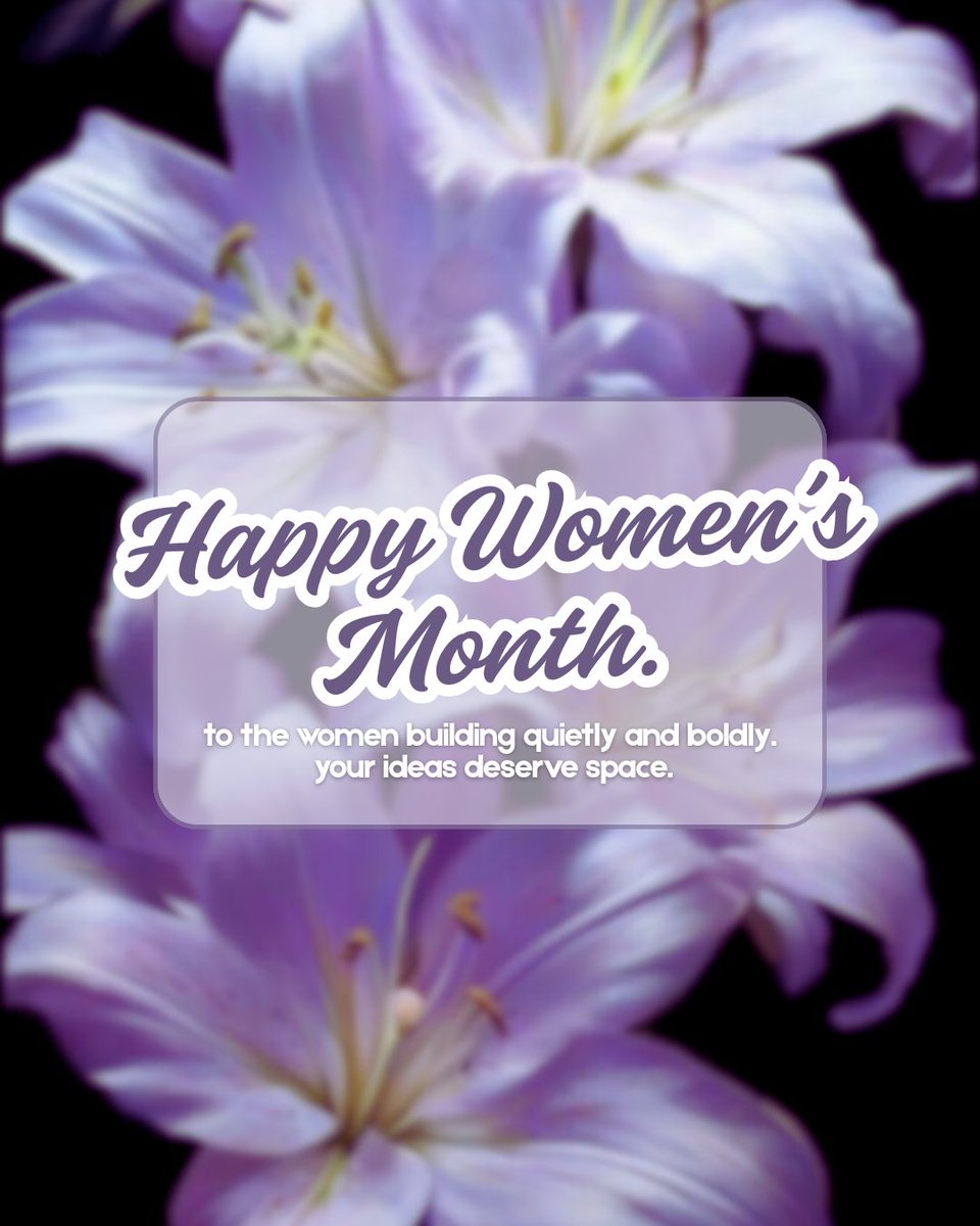 iceycraftsph's tweet photo. happy women’s month 💜👩‍⚕️👩‍🚀👩‍🚒

to the women creating, leading, starting over, and building something of their own —  this month celebrates you. 🪻🪷

your voice deserves visibility. your brand deserves intention.  let’s build confidently. 🎨 https://t.co/gL4p5HyKcs