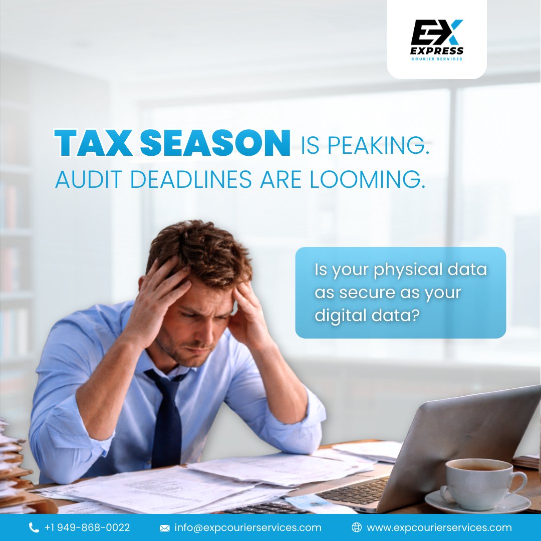 expcouriersrvcs's tweet image. Tax season is peaking! 📉 Deadlines are looming.

You can't email original ledgers or hard drives. You need a secure Chain of Custody.

🛡️ Documented delivery for CPAs &amp;amp; financial firms across CA.

Don't just send it. Secure it. 🔒
📞 949-868-0022

#TaxSeason2026 #SecureCourier