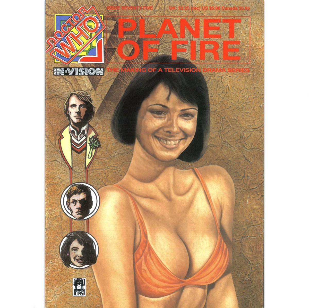 keithburton16's tweet image. Here is the (not particularly subtle) cover for the issue of #InVision reviewing 1984 #DoctorWho television story #PlanetOfFire. This fanzine was published by #CybermarkServices in #1997.