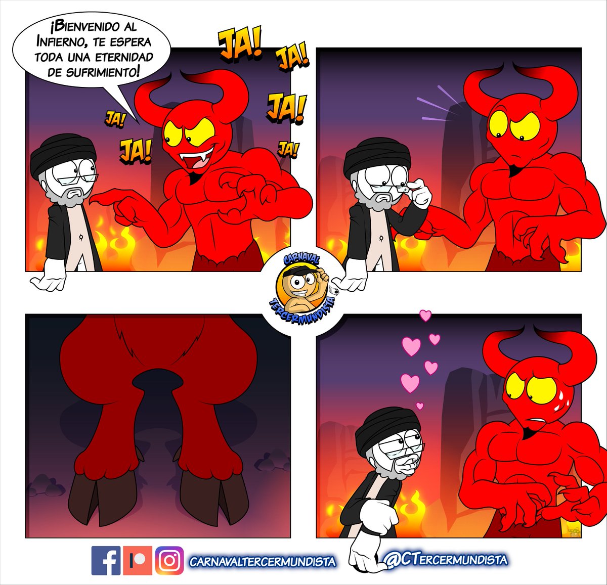 El presidente de Irán en el infierno ser como...