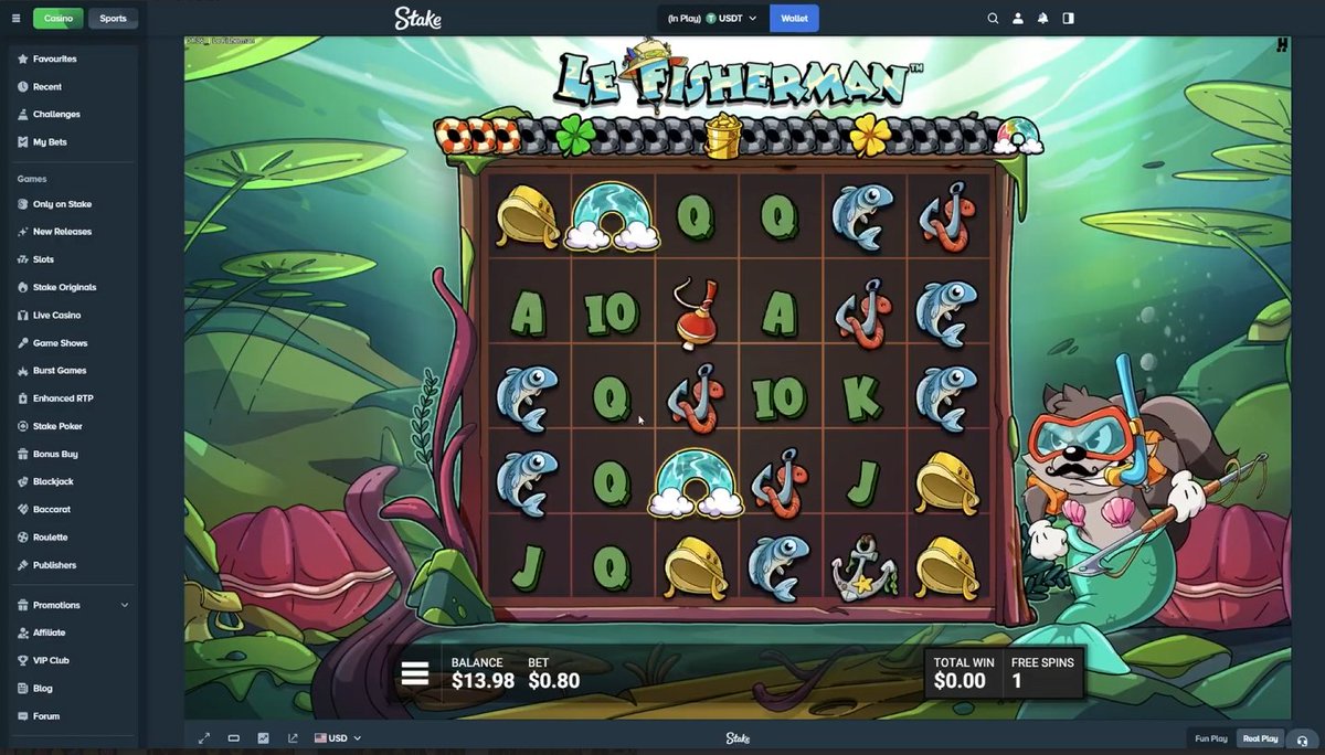 ChuckGambling's tweet photo. Ngl Le fisherman is a fun ass slot but my days when it's dead it's so annoying

Probably one of the best le series yet https://t.co/kkgz2jgpKL