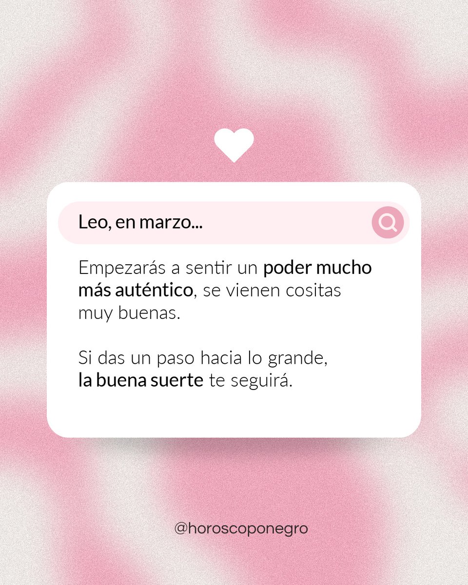 Marzo va a marcar un antes y un después en nuestras vidas 💫