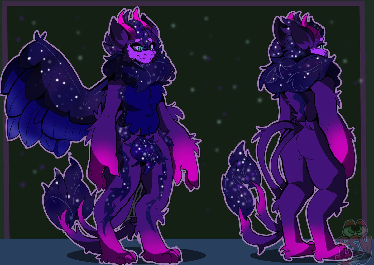 Commission for a very lovely peep on discord uwu enjoyed creating this ref sheet for them <3
Coms very much open (DM if interested) 🖤❤️