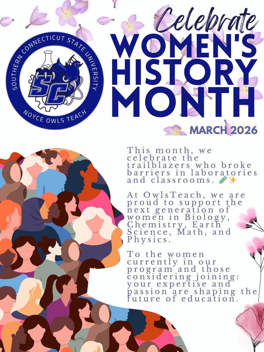 Happy Women’s History Month from OwlsTeach! 🧪✨
This month, we celebrate the trailblazers who broke barriers in laboratories and classrooms. At OwlsTeach, we are proud to support the next generation of women. 

#SCSU #STEM #WomensHistoryMonth