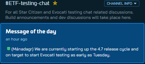 BTV_Cast's tweet image. 4.7 Release Cycle to Begin!

#StarCitizen #Crafting