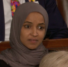 Ilhan Omar is not American; she is a member of the Islamic Ummah that views the United States as an enemy to be destroyed, and due to a failure in the democratic system, she received citizenship and was elected to the U.S. House of Representatives. She represents an existential