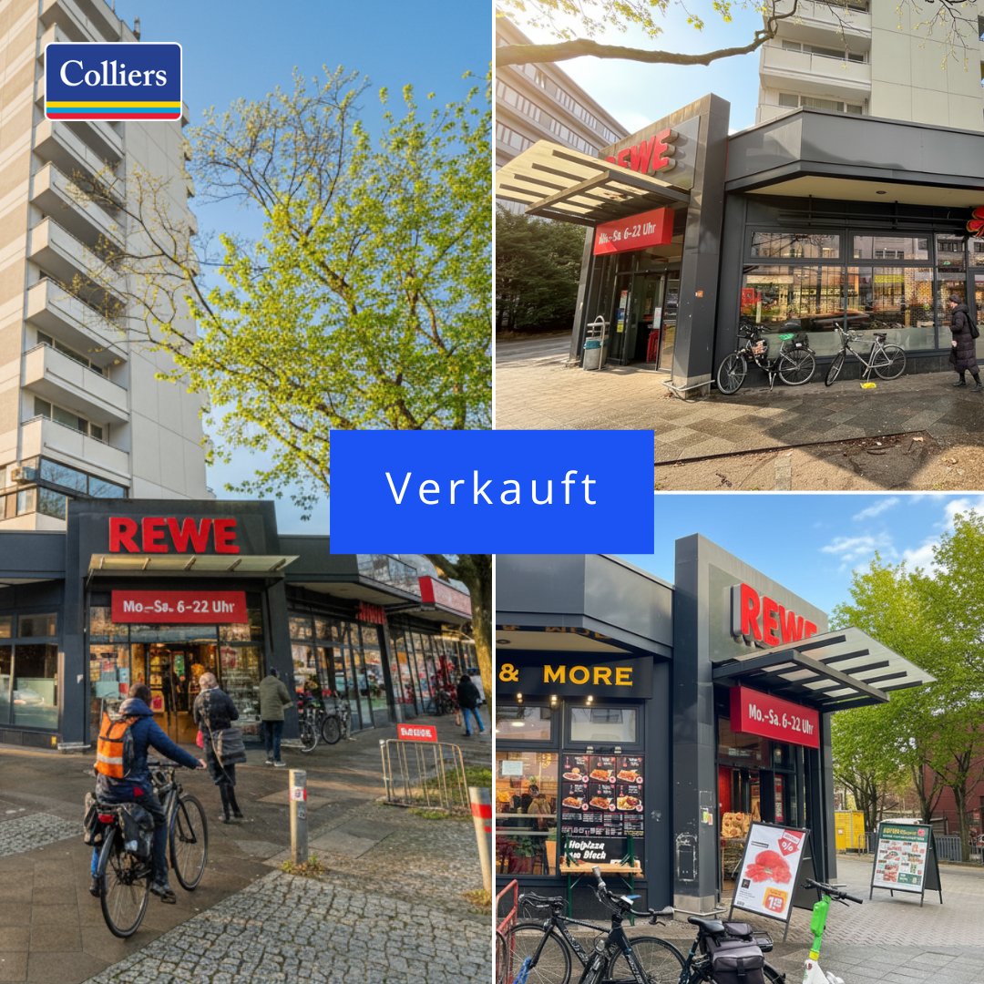 ColliersGermany's tweet image. #Dealtime: Wir freuen uns über den Verkauf eines REWE-Marktes in Top-Lage in #Berlin Steglitz-Zehlendorf. CENTERSCAPE hat den Markt in Teileigentum erworben, Verkäuferin ist die Trei Real Estate GmbH. Colliers hat die Transaktion erfolgreich vermittelt.