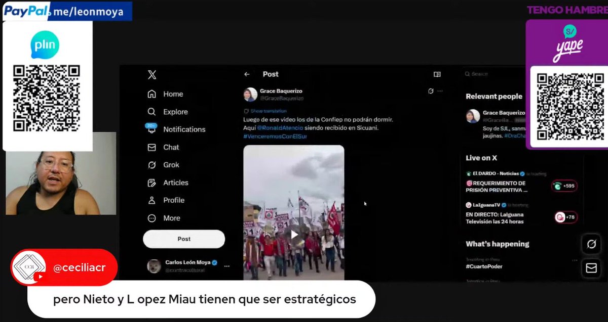 GraceBaquerizo's tweet photo. Yo también te estimo @contracultural , y creo que @Ahora_Nacion  antes de pagar 80 mil dólares a un asesor extranjero deberían pagarte a ti porque le haces más propaganda a Chau que La República. https://t.co/cAXxqzqPiD
