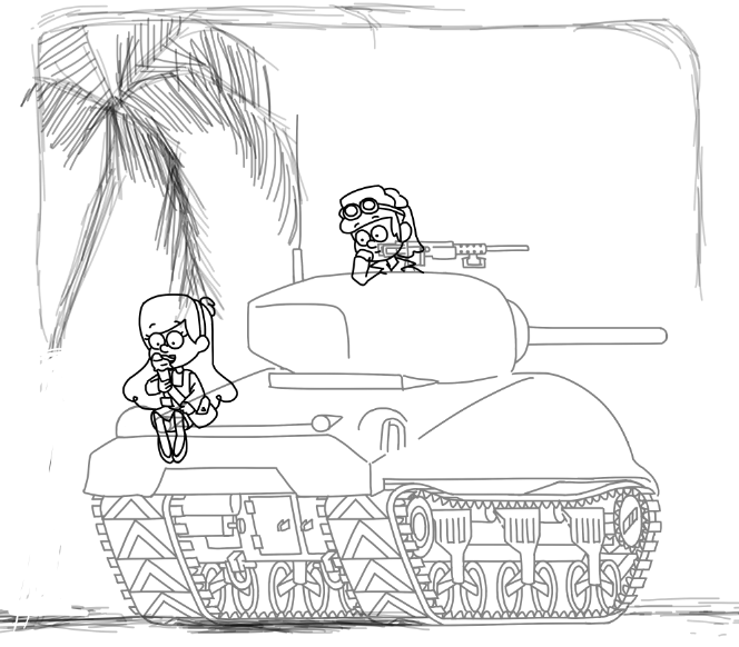 WenfishZ's tweet photo. Oh I forgot to post this. Actually for the first art in 2026, I feel that I get a good change from the background to the color. But seems like people don't interest in that... (It let me think should I draw tank in future or not. As I said it is too difficult to draw a tank) https://t.co/TYDiIcr2Xb