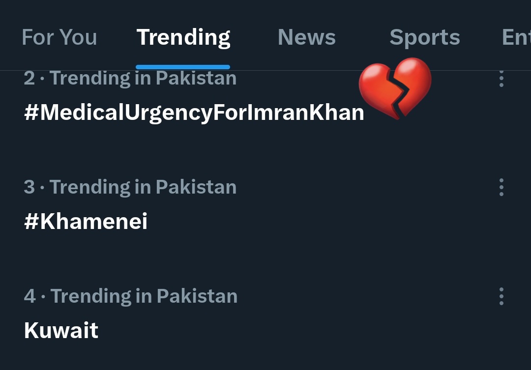 حاضری لگائیں کیا آپ نے اس ٹرینڈ #MedicalUrgencyForImranKhan میں حصہ لیا یا صرف تماشہ دیکھ رہے ہو 🧐