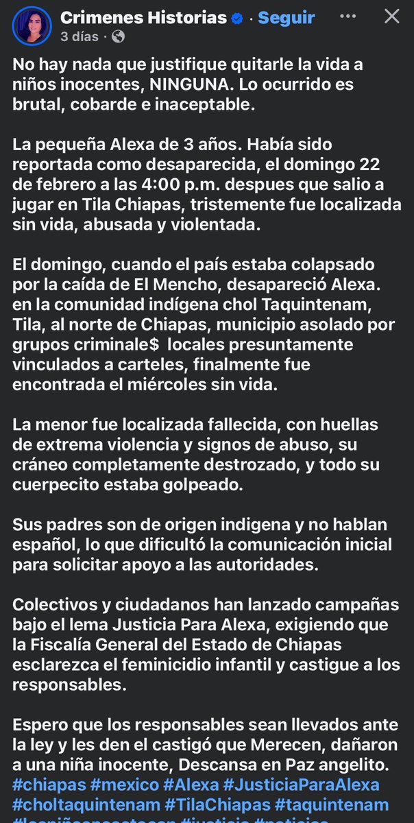 GiselVinter's tweet photo. @Claudiashein Esta pobre niña seguro que lloró, al igual que que su familia. https://t.co/929qmIHLf9