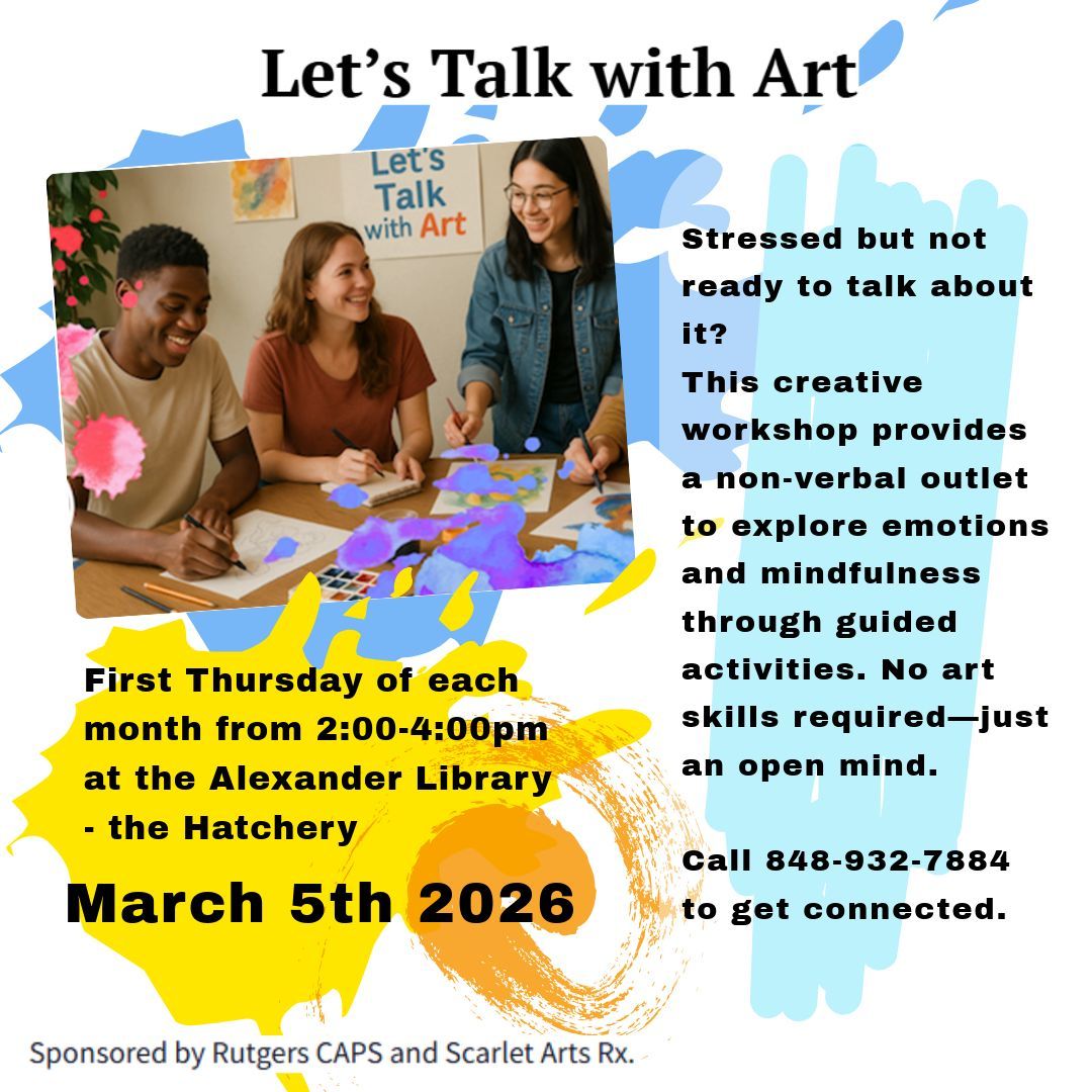 RutgersODS's tweet image. #ArtTherapy #MentalHealth #Mindfulness #AlexanderLibrary #ScarletArtsRx #CreativeWorkshop #StudentWellness