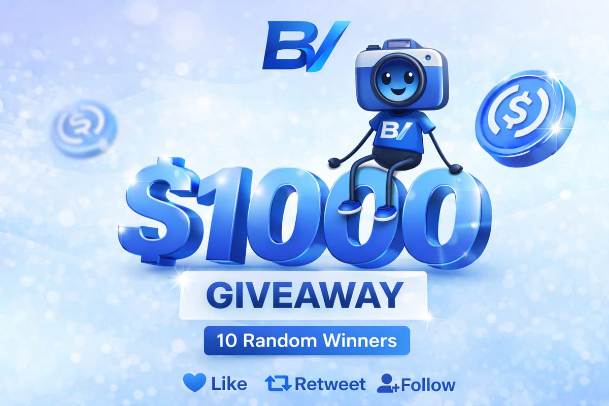 💰 $100 each for 10 Random Winners

Total Prize Pool: $1000

How to enter ? Simple :

 Like
 Retweet
 Follow <a href="/Blockvisualss/">BlockVisuals</a>

Winners will be selected randomly in 48H 

Don’t miss your chance to be part of our launch 🚀

#Giveaway #Crypto #Web3 #Launch #BlockVisuals