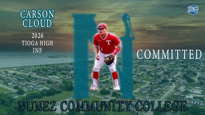 UOrganization's tweet photo. Congratulations to Tioga High and #UBO athlete Carson Cloud on his commitment to Nunez CC! Way to go Carson, we are proud of U! https://t.co/sb9BrIX6Gb