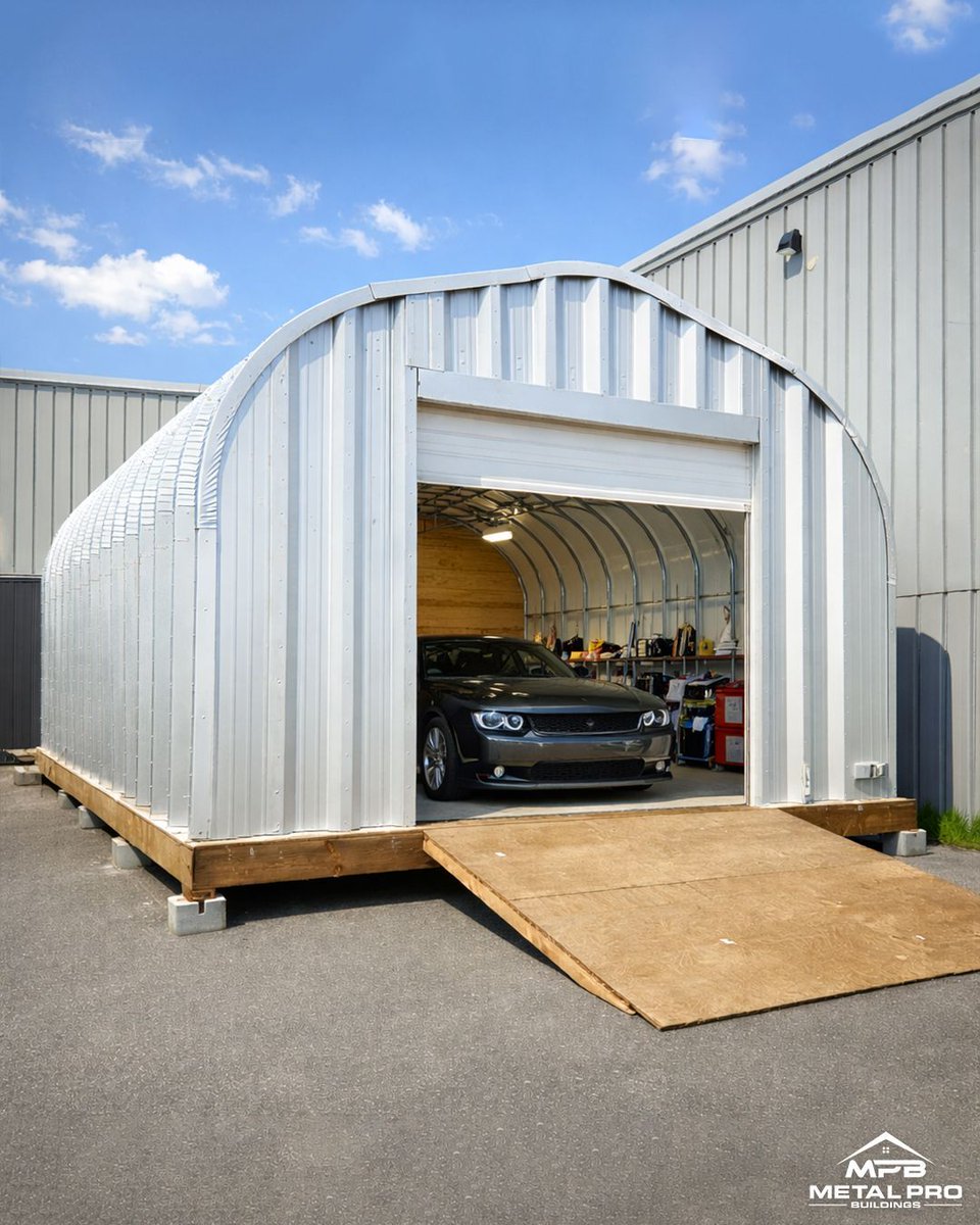 metalprobldgs's tweet image. Need a steel building that handles extreme Canadian weather?
The S-Series Quonset features straight walls for max clearance &amp;amp; a curved roof to deflect harsh winds. Built to last and engineered for your local code! 🏗️🍁

#QuonsetHut #SteelBuilding #ConstructionLife