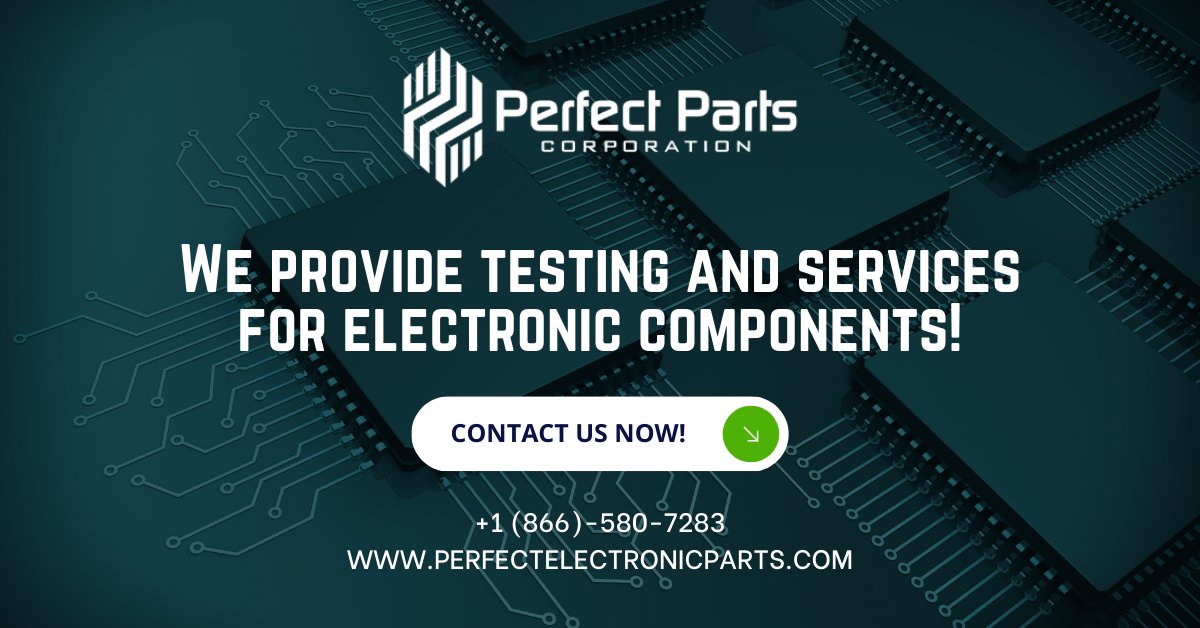 Reach out today to learn more about Testing and Services for Electronic Components. 
perfectelectronicparts.com/index.php 
#ElectronicComponents #TestingServices