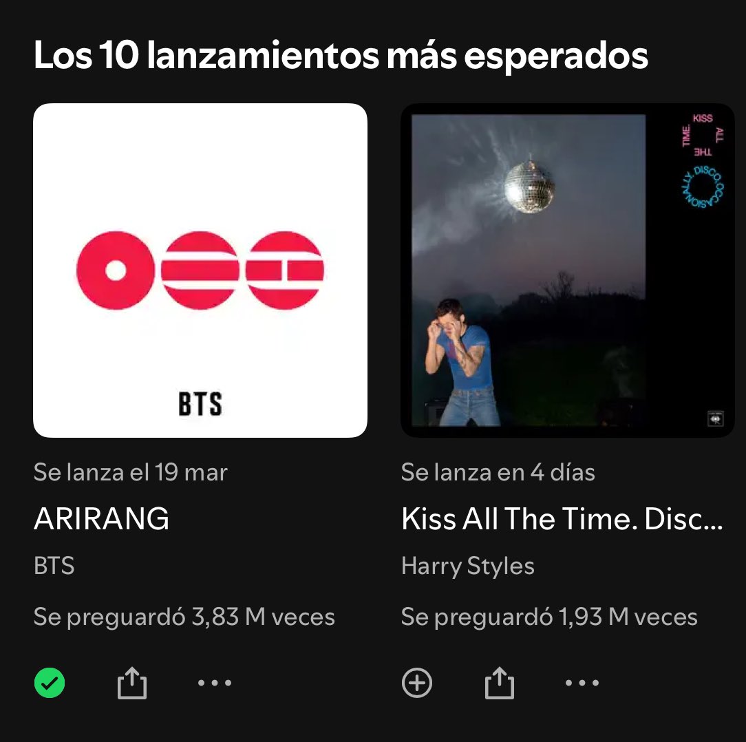🚨 DIFUSIÓN MAXIMA A ESTO TAN IMPORTANTE! En solo 17 días será el comeback, la meta es llegar a 7M y no lo lograremos así, COMPARTAN👇🏻🙏🏻

— #BTS_ARIRANG: 3.83M (+30k🔥) 
— Album más preguardado: 6M 

PRE SAVE ARIRANG
ARIRANG IS COMING
BTS IS COMING
#BTS_ARIRANG
#17DaysTillArirang