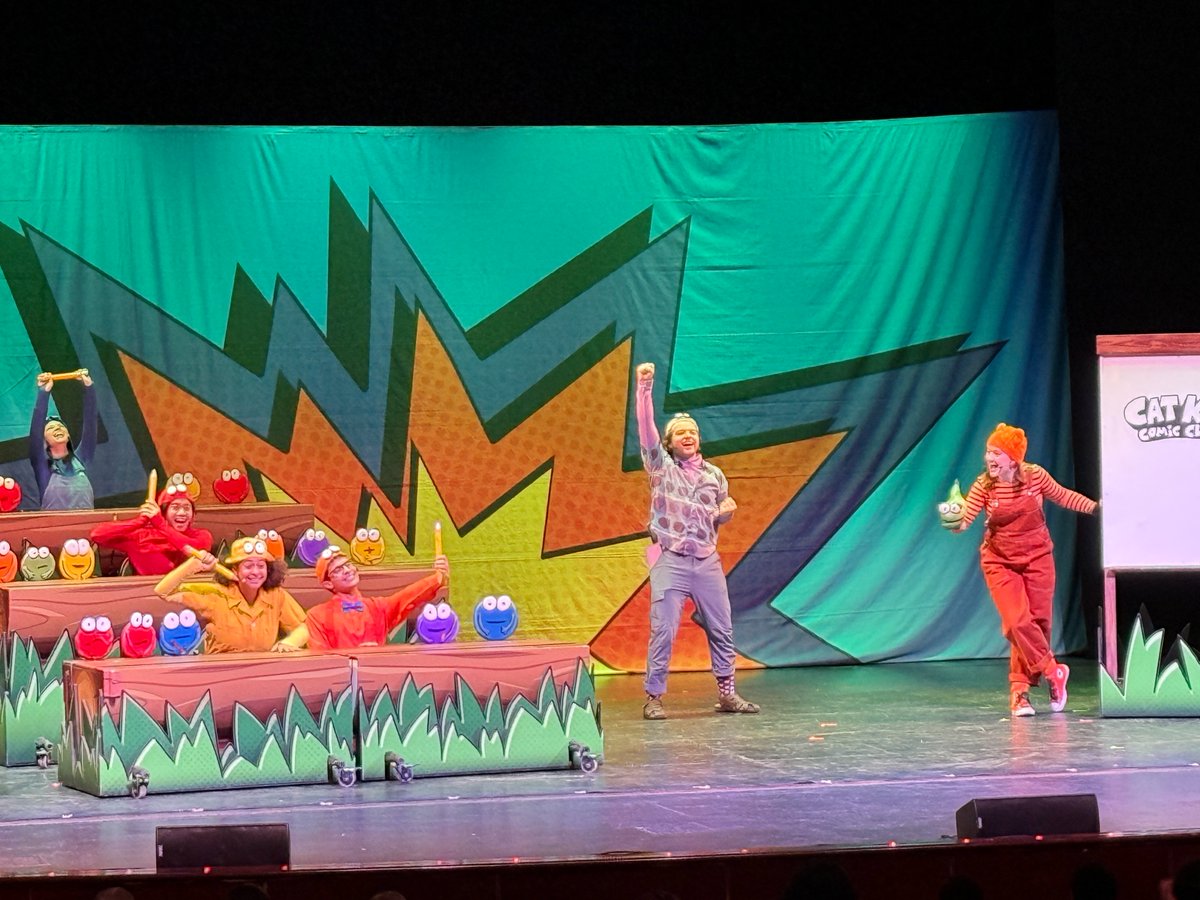 OCCScharters's tweet photo. @k12_ohva  students enjoyed a fantastic day at @ValentineTheatr! 
The musical, based on Dav Pilkey’s series, followed Cat Kid, who taught 21 frogs how to create comics, proving creativity can save the day. Thankful for partnerships that make things like this possible! https://t.co/wTARaN03nX