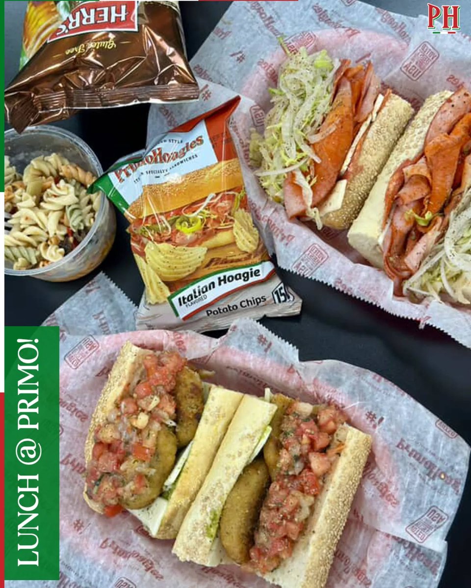 PrimoHoagies's tweet image. Today’s agenda: crush goals, eat Primo🥪🔥  #LunchBreak