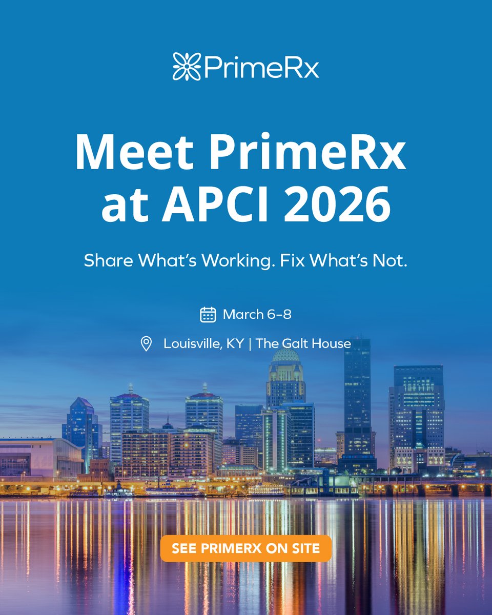 PrimeRx_io's tweet photo. Independent pharmacy means big decisions, tight margins, and rising expectations.

That’s why we’re heading to APCI 2026. Let’s share what’s working and move forward together. 💊

#APCI
#IndependentPharmacy
#PharmacyLeadership https://t.co/zOFecLf6He