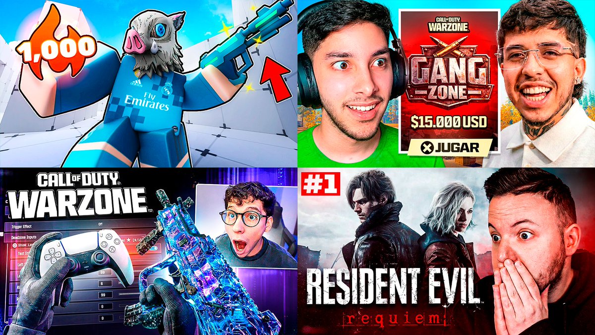Miniaturas de Warzone, Roblox y Resident Evil Requiem ⬇️
#thumbnail #Thumbnaildesigner #Youtube