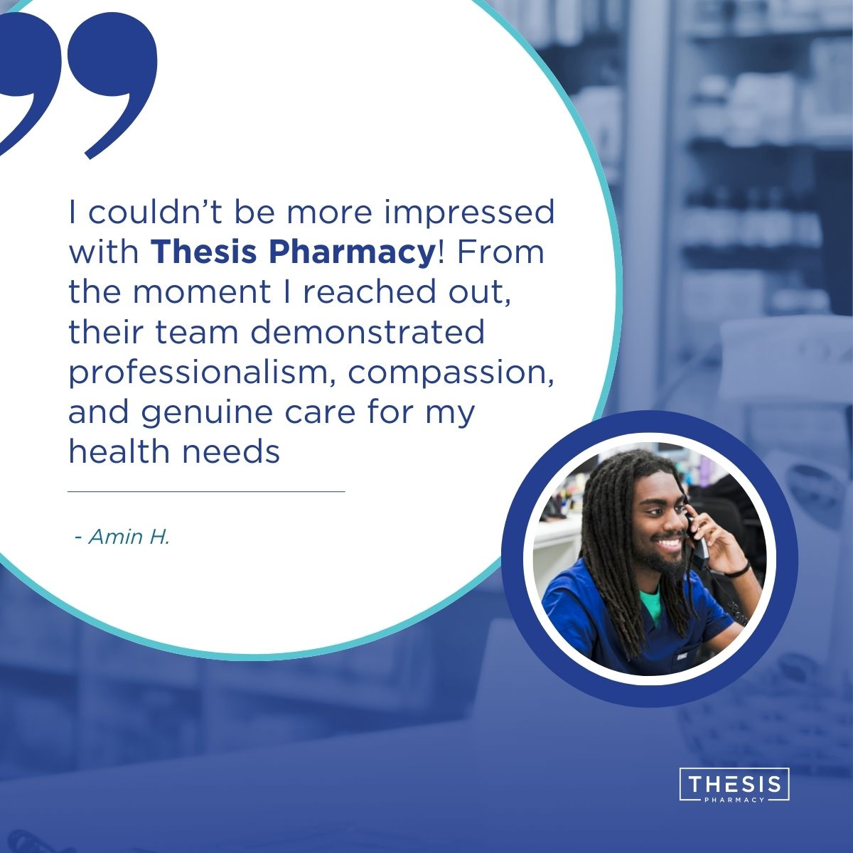 ThesisPharmacy's tweet photo. Trust is built through experience. Patients consistently share that they feel heard, supported, and informed throughout their care journey. Learn more at https://t.co/BUc4abh4sH. https://t.co/C2LAyAHW21