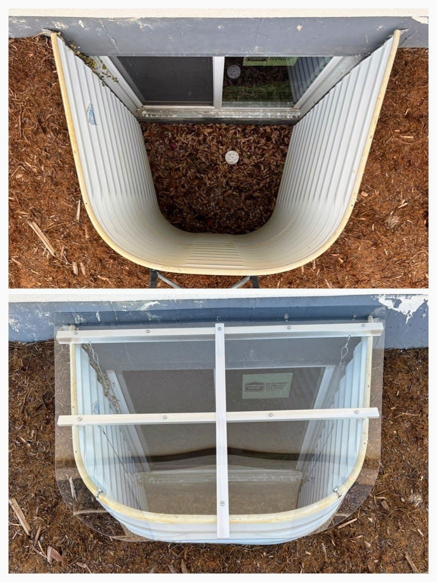 PolyguardCovers's tweet image. 4 standard window well covers installed in Eaton ✔️ 
Each secured with our security kits for added protection 🔒

Keeps out debris 🍂
Rain 🌧️
Pests 🐿️

Strong. Clean. Built to last. 🏡

📞 970-674-0377
🌐 polyguardcovers.com

#PolyguardCovers #WindowWellCovers #EatonCO