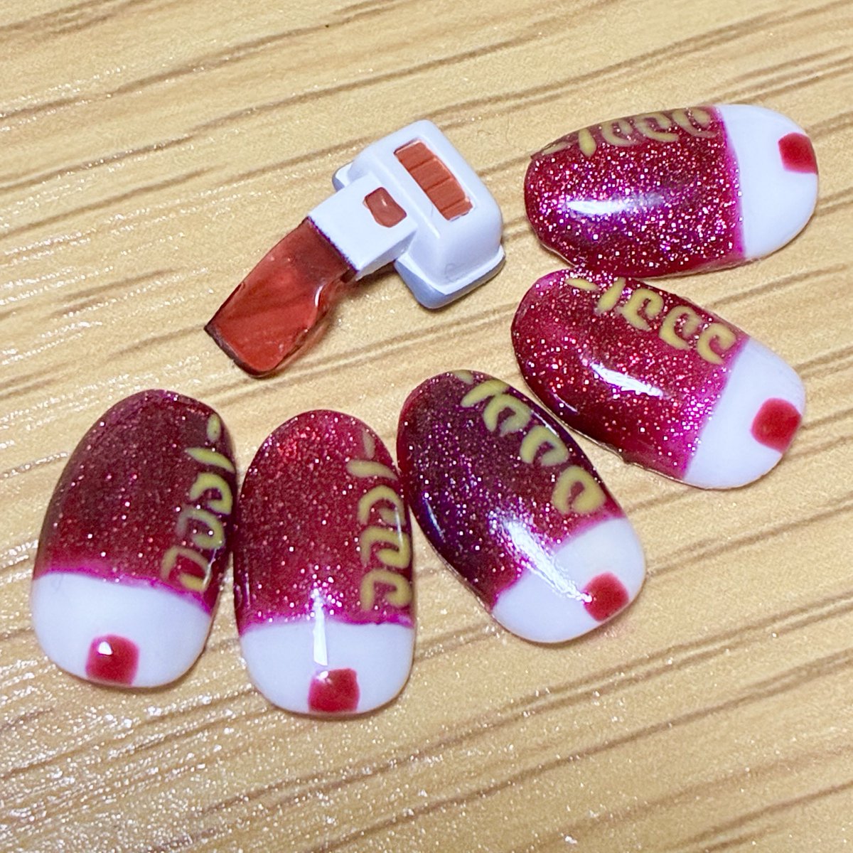 スカウター風のチップ🥳💅👏 並べたら可愛く見えてきた😚💕💕