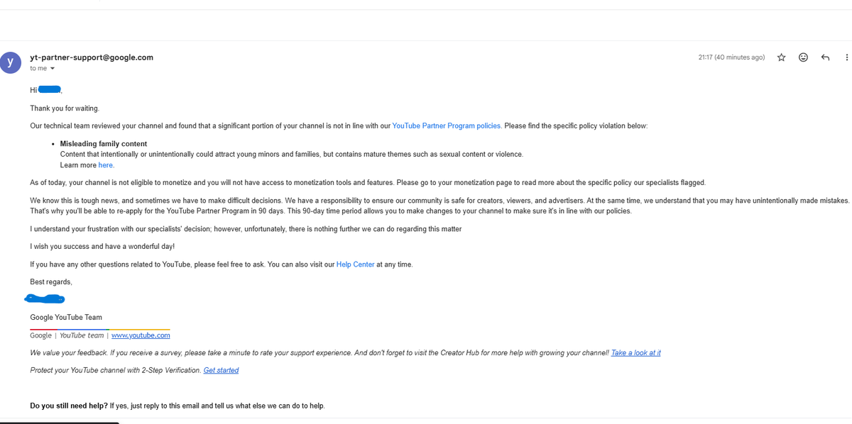 SachinS38772479's tweet photo. Same copy-paste rejection. Again. Made changes. Still got the same response. Nothing changed except my patience. @TeamYouTube  #ReinstateAllChannels 

My Channel link - https://t.co/ZzxRDPLrzH

https://t.co/iWflXCtsVZ https://t.co/7p5KesIroU