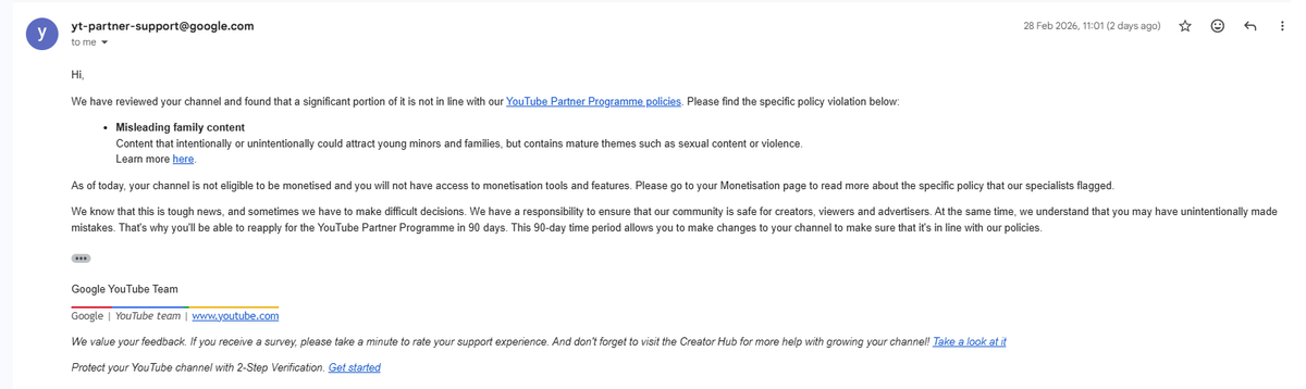 SachinS38772479's tweet photo. Same copy-paste rejection. Again. Made changes. Still got the same response. Nothing changed except my patience. @TeamYouTube  #ReinstateAllChannels 

My Channel link - https://t.co/ZzxRDPLrzH

https://t.co/iWflXCtsVZ https://t.co/7p5KesIroU