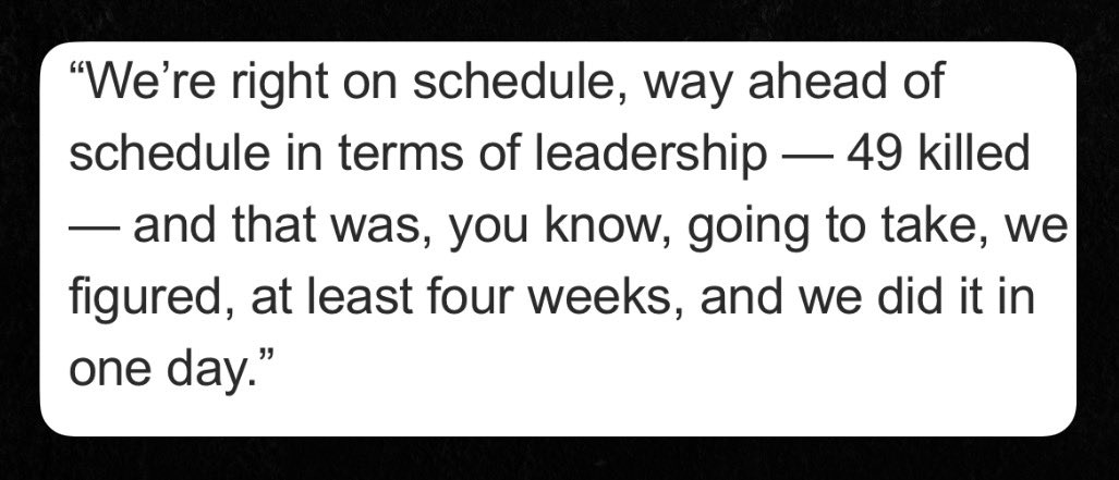 Love it.

Not sure why it’s controversial to anyone to appreciate and celebrate wiping out 49 leaders of one of the most evil regimes in recorded history.