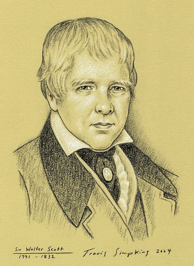 TravisSimpkins7's tweet photo. March 2, 1801: Sir Walter Scott was made a Mason in Lodge Saint David No. 36 in Edinburgh, Scotland.
Portrait by Travis Simpkins
#sirwalterscott #WalterScott #poetry #poet #author #scotland #robroy #ivanhoe #freemasonry #Freemasons #masonic #TravisSimpkins #GrandLodgeOfScotland https://t.co/b7t0QSBBKL