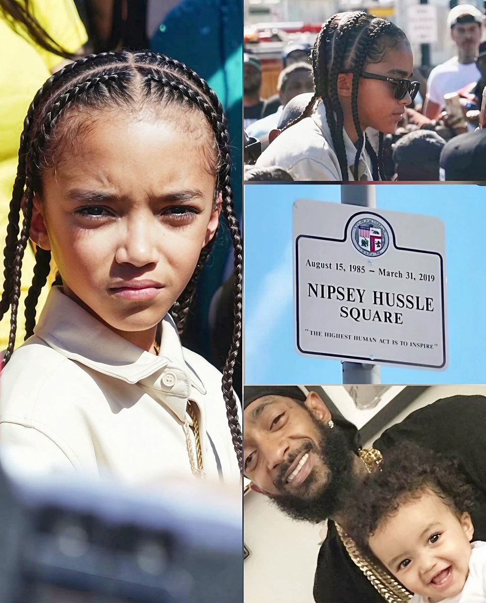 Nipsey Hussle’s son Kross Asghedom watches as his father is honored with Nipsey Hussle Square 🏁