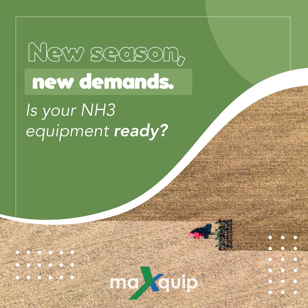 Don’t let a missing part or last-minute equipment issue slow you down. We’ve got the #NH3 equipment and repair parts you need to stay on track this season.

Order today and make sure your equipment is ready when you are: maxquip.ca/contact-us

#anhydrousammonia #contactus