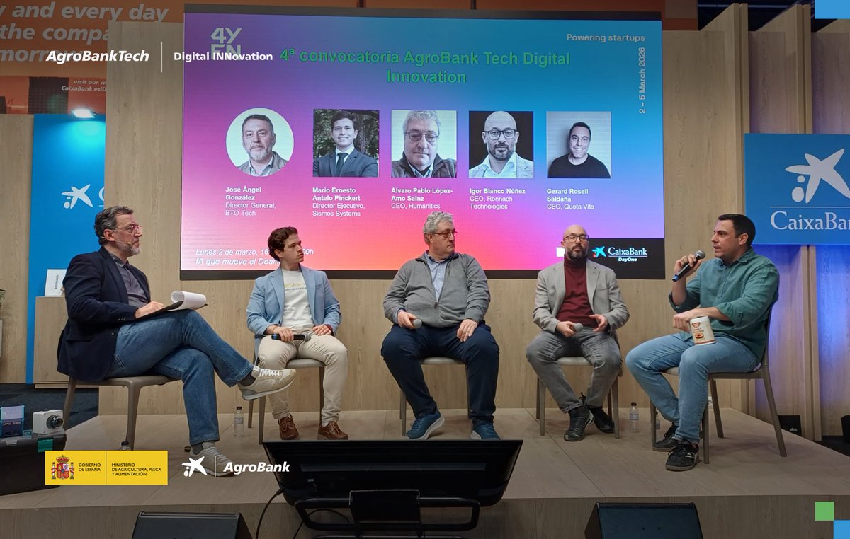 btotech_'s tweet photo. @4YFN_MWC @MWCHub @AgroBank_CABK @quotavita 🚀 Cerramos una jornada de mucho conocimiento y aprendizaje en @4YFN_MWC.
Una hora de innovación, talento y conexión con el ecosistema internacional.
Seguimos llevando el sector agro al escenario global. 🌍
#AgroBankTech #ATDI #MWC26 #ComunidadATDI @MWCHub @AgroBank_CABK https://t.co/OxaGFbQXkt
